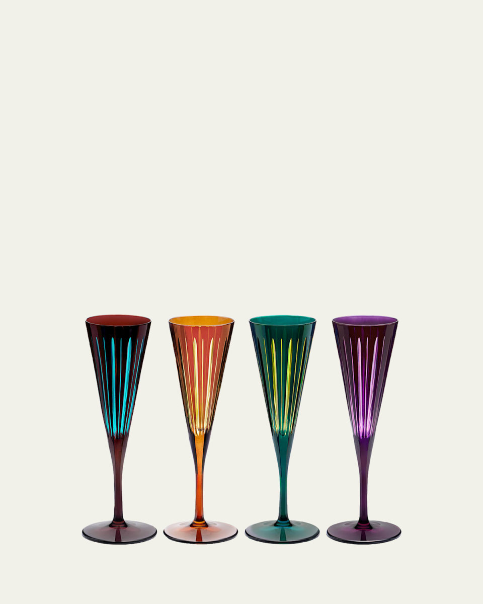 Prism 6 oz. Champagne Flutes, Set of 4